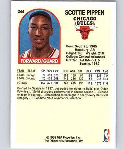 Amazon.com: 1989-90 Hoops Basketball #244 Scottie Pippen Chicago